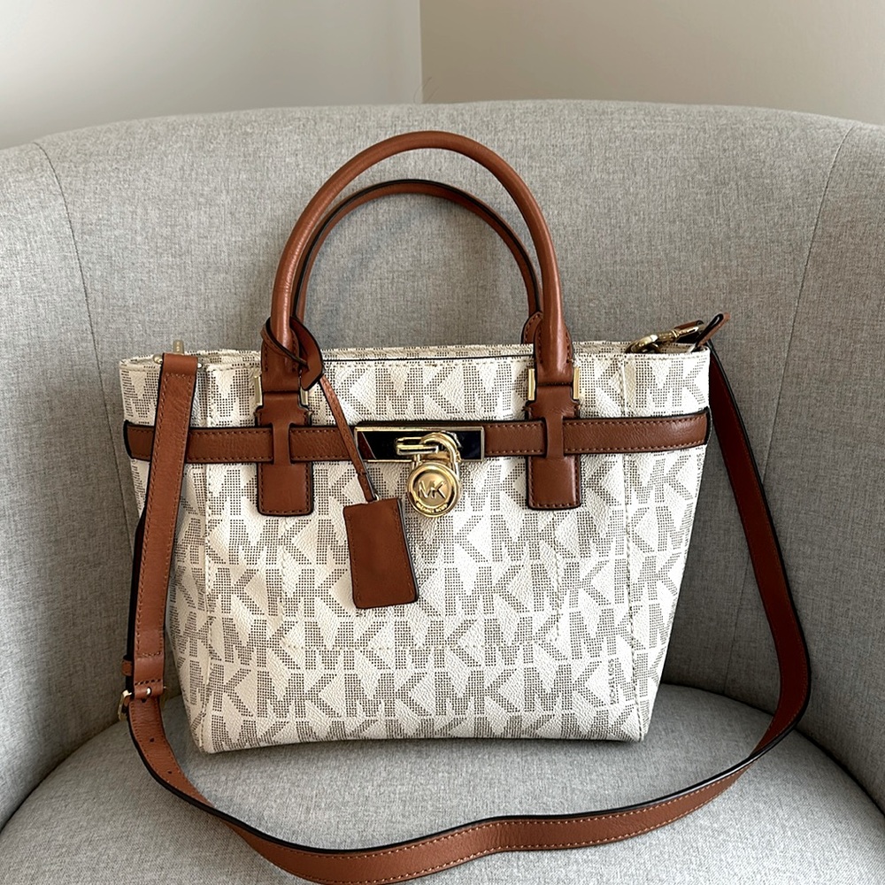 Michael Kors camel/cream handbag